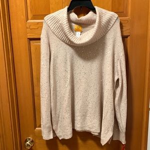 🔴NEW Ruby Rd Women’s  Cowl Neck Sweater with Sequins Size 2X